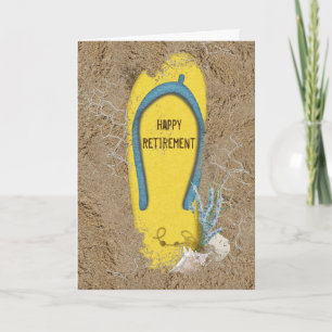 Carte Retirement Yellow Flip-flops Card