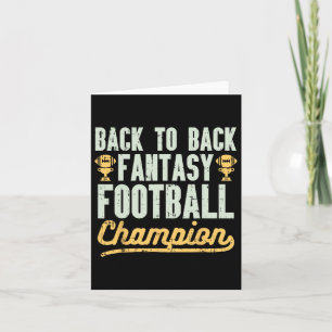 Carte Retour À L'Arrière Champion De Football Imaginaire