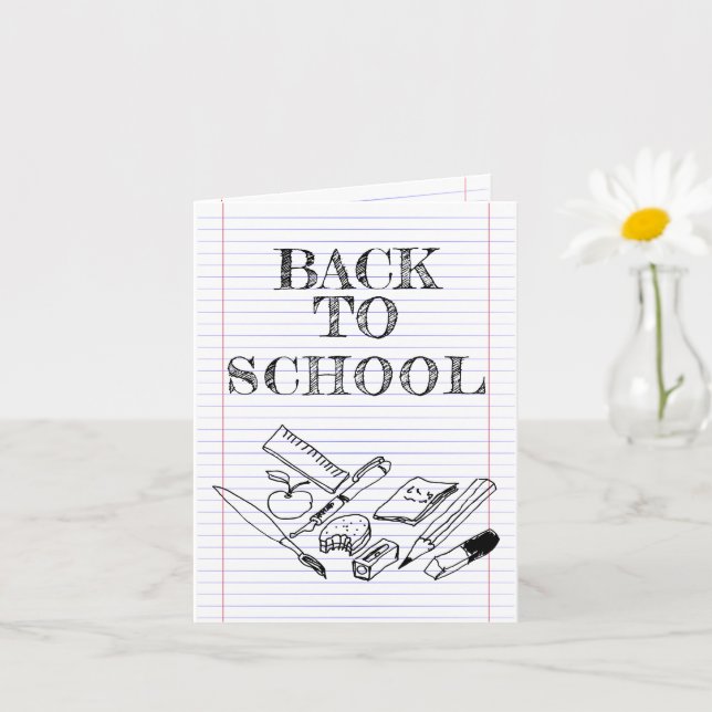 Carte Retour à l'école (Petite plante)