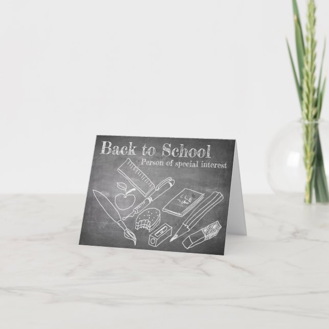 Carte Retour à l'école (Devant)