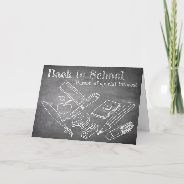 Carte Retour à l'école (Devant)