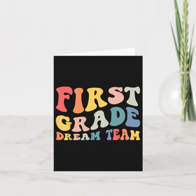 Carte Retour à l'école 1ère année Dream Team Enseignant  (Devant)