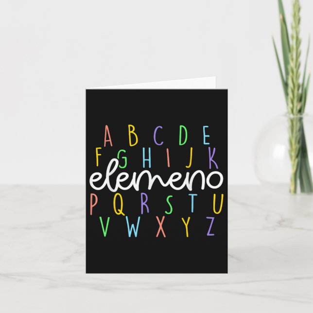Carte Retour À L'École Abc Elemeno Maternelle Professeur (Devant)