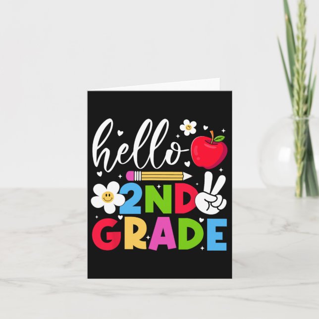 Carte Retour À L'École Bonjour Équipe de 2e année B (Devant)