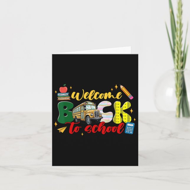Carte Retour À L'École Chemise Fun Clroom Professeur Ou (Devant)