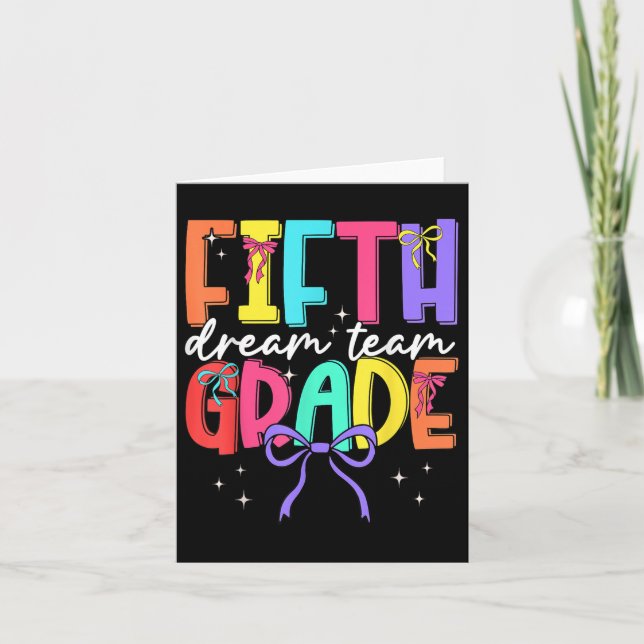 Carte Retour À L'École Cinquième Année Dream Équipe Ense (Devant)