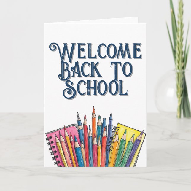 Carte Retour à l'école – Début Coloré (Devant)