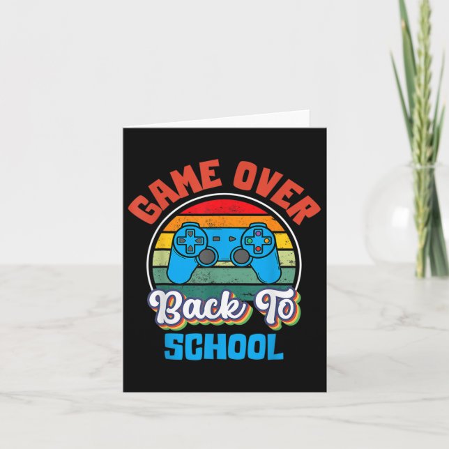 Carte Retour À L'École Fun Jeu Sur L'Étudiant Consenté (Devant)