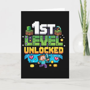 Carte Retour à l'école Garçon 1ère année Joueur de jeux 