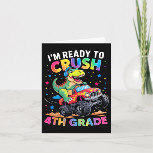 Carte Retour à l'école Garçons Dinosaure Je suis prêt à 