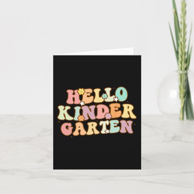 Carte Retour À L'École Hello Kindergarten Pour Enfants B (Devant)