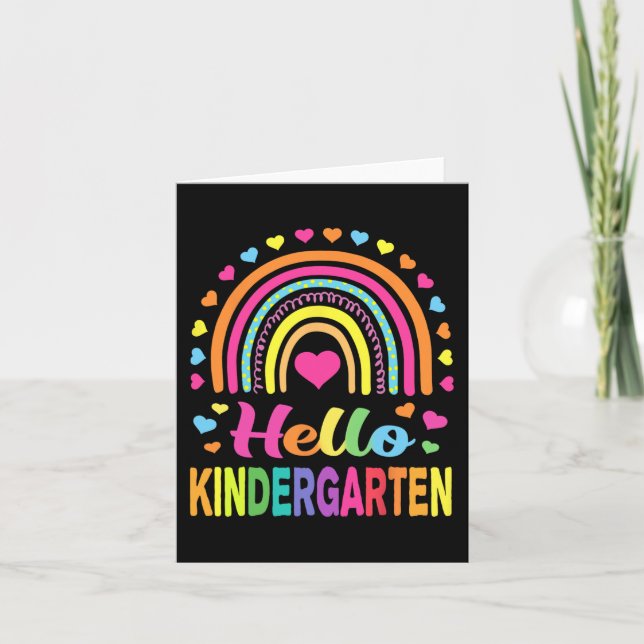 Carte Retour à l'école Hello Kindergarten Squad Enseigna (Devant)