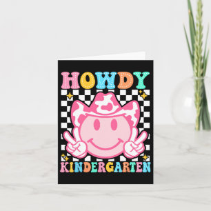 Carte Retour À L'École Howdy Kindergarten Cute Cowboy Co