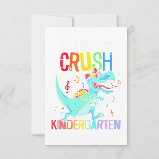 Carte Retour à l'école Je suis prêt à écraser la materne (Devant)