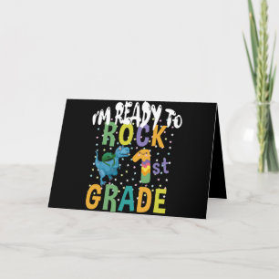 Carte Retour à l'école Je suis prêt à rocker 1ère année 