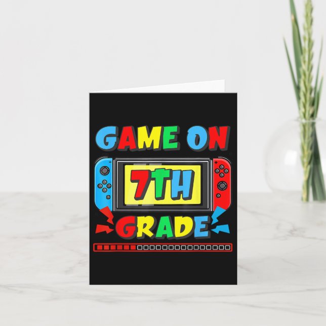 Carte Retour À L'École Jeu Sur Le Jeu De La 7E Année Fun (Devant)