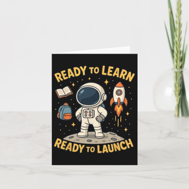 Carte Retour À L'École Lancement De Fusées Espace Appren (Devant)