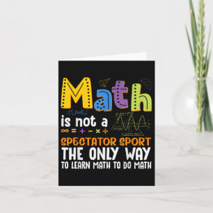 Carte Retour À L'École Math N'Est Pas Un Spectateur Spor