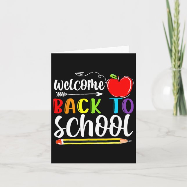 Carte Retour À L'École Premier Jour De L'École Enseignan (Devant)