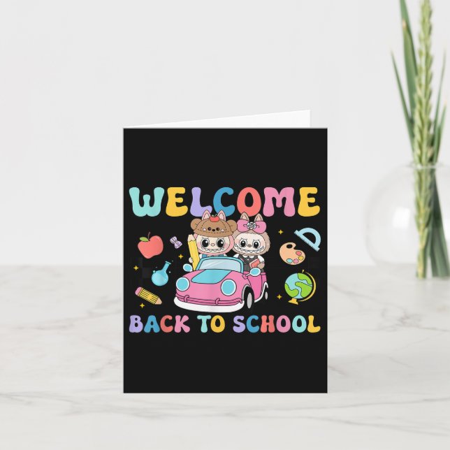 Carte Retour À L'École Premier Jour De L'École Monster E (Devant)