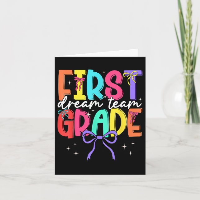 Carte Retour À L'École Première Classe Dream Équipe Ense (Devant)