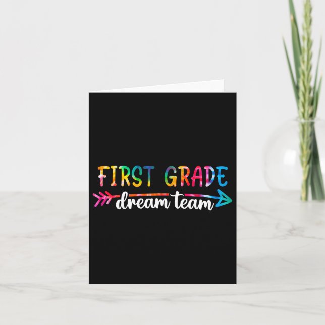Carte Retour À L'École Première Classe Dream Équipe Étud (Devant)