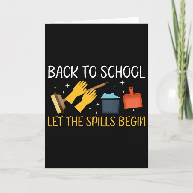Carte Retour à l'école, que les déversements commencent  (Devant)