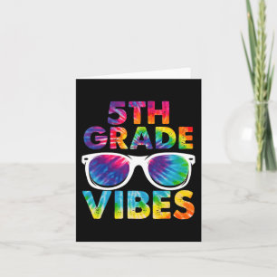 Carte Retour À L'École Vibes De 5E Année Tie Dye Cinquiè