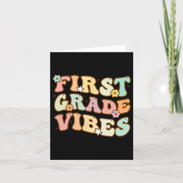 Carte Retour À L'École Vibes De Première Année Retro Pro (Devant)