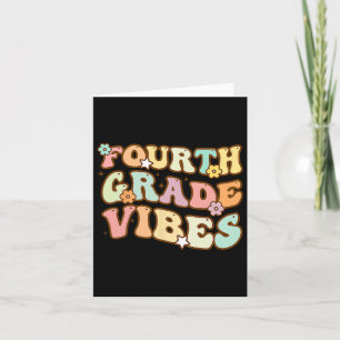 Carte Retour À L'École Vibes De Quatrième Année Étudiant