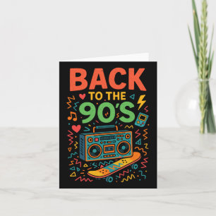 Carte Retour aux années 90 - Rétro Vintage Old School 90