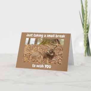 Carte RETOURNÉ DEER DIT HEUREUX 60e ANNIVERSAIRE