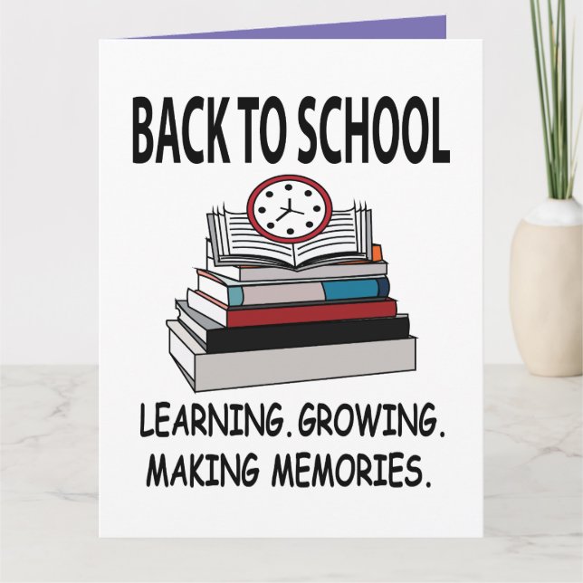 Carte Retourner À L'École Étudiante Retourner À L'École (Devant)