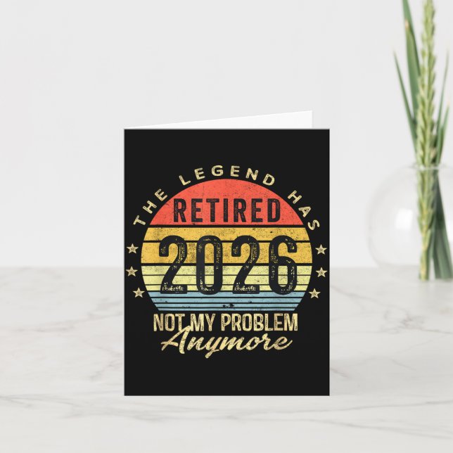 Carte Retraité 2026 Plus Mon Problème Retraite Hommes (Devant)