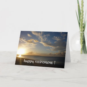 Carte retraite au coucher du soleil