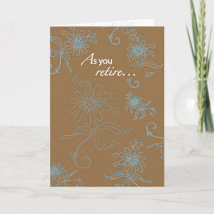 Carte Retraite, Brown Avec Des Flèches Bleues