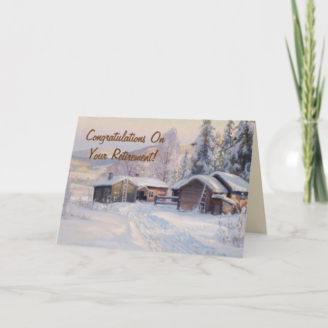 Carte Retraite Cabine d'hiver (Devant)