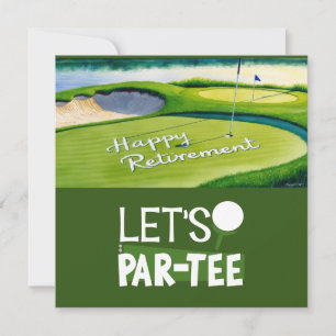 Carte Retraite de golf avec boule par tee time sur Ca ve