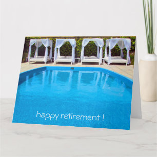 Carte retraite de poolside grande