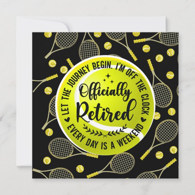 Carte Retraite de tennis pour le joueur et le fan (Devant)