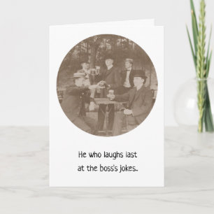 Carte Retraite félicitations drôle blague de patron toas