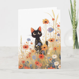 Carte Retraite Fleur du Chat Noir
