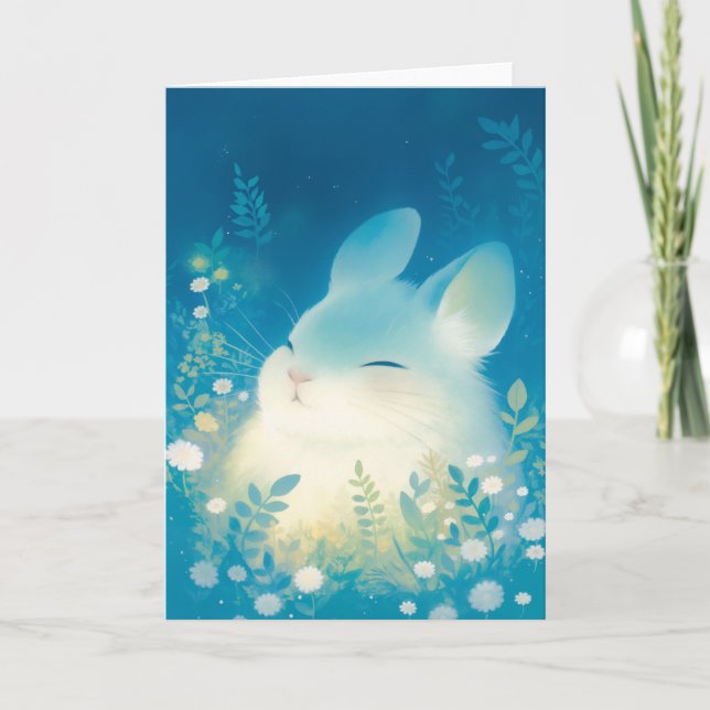 Carte Retraite florale sereine de chinchilla (Devant)