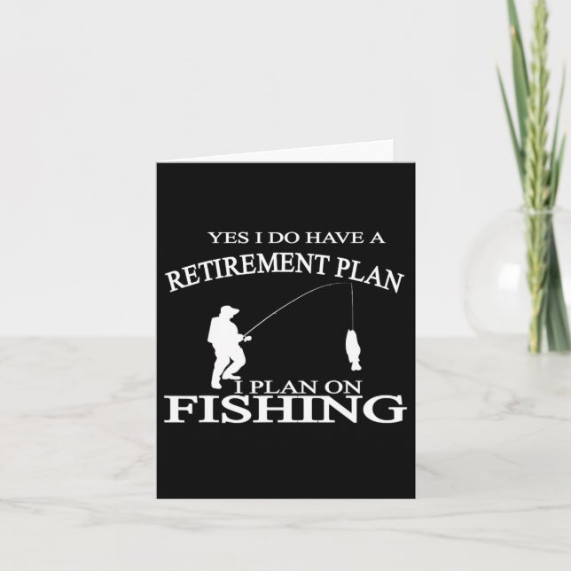 Carte Retraite Funny Fishing Tee Retraité Fisherman Tee (Devant)