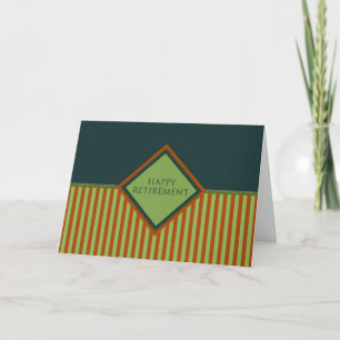 Carte retraite heureuse (diamantStriped)