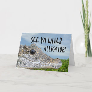 Carte Retraite humoristique de l'alligator animal
