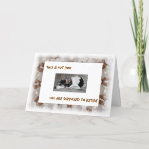 Carte Retraite, image de chien endormi