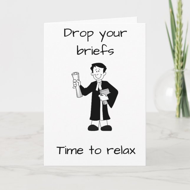 CARTE **RETRAITE** LE AVOCAT DOIT DÉPOSER SES "BRIEFS" (Devant)