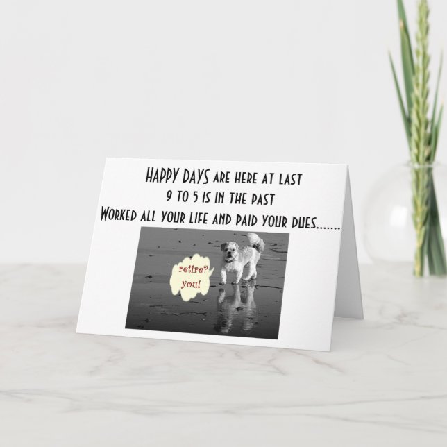 CARTE RETRAITE - LES JOURNÉES HEUREUSES SONT ICI À DERNI (Devant)