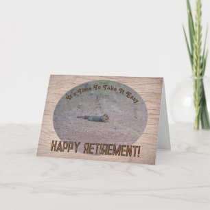 Carte Retraite Relaxante aux écureuils mignons